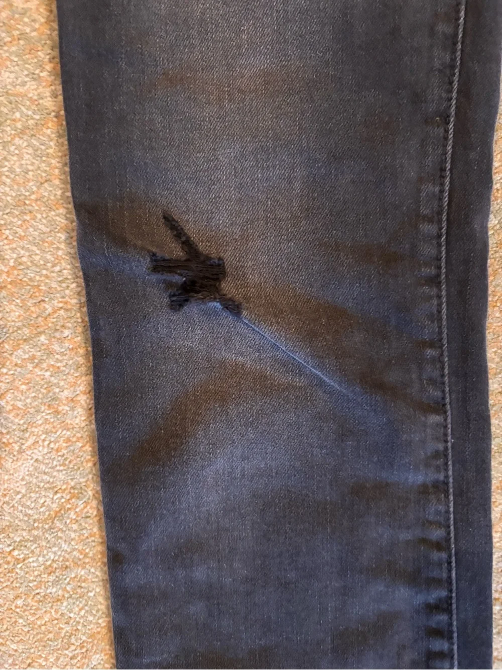 Jonathan Simkhai Standard Jeans Women’s 25 Black Distressed Raw Hem High Rise